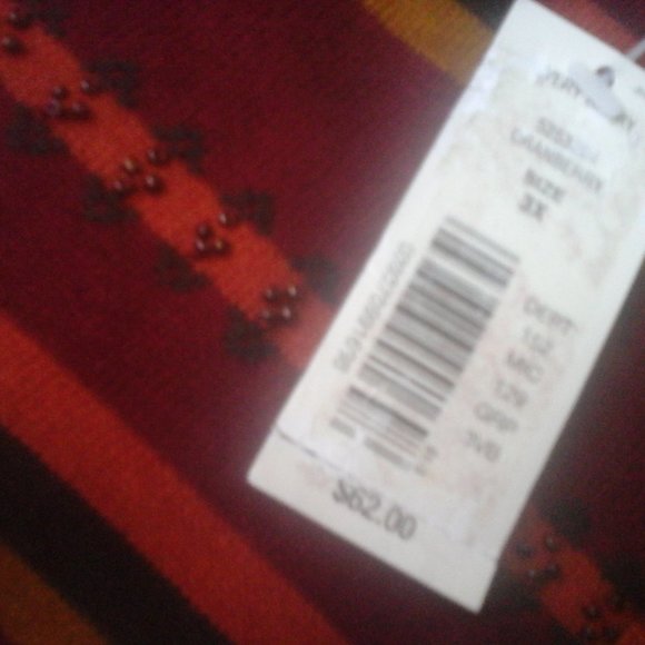 Judith Hart Embellished NWT Multi Stripe Sweater Plus Size 3X - Picture 4 of 5